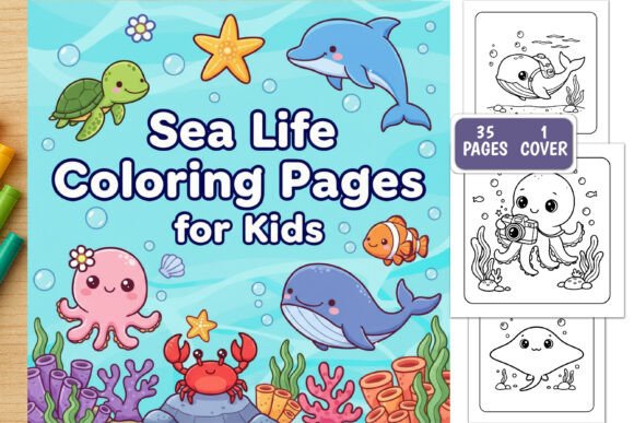 35 Sea Life Coloring Pages for Kids