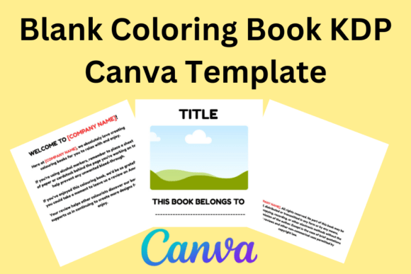 Blank Coloring Book KDP Canva Template