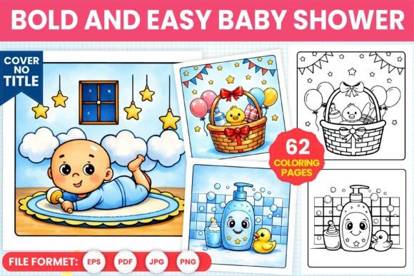 Bold and Easy Baby Shower Coloring Book: A Practical Resource for Creators and Event Planners