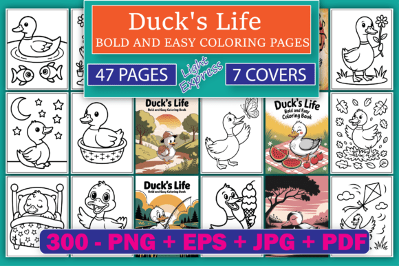 Bold and Easy Duck's Life Coloring Pages