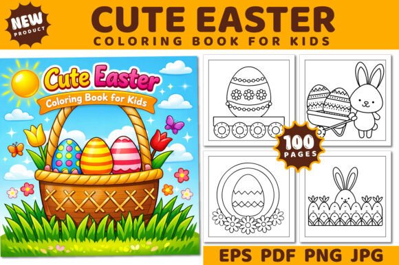 Bold and Easy Easter Coloring Book