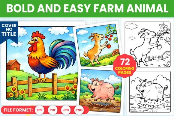 Bold and Easy Farm Animal Coloring Pages: A Comprehensive Overview