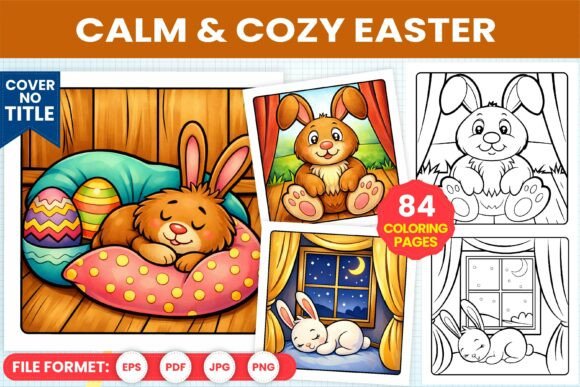 Calm Cozy Easter Coloring Pages