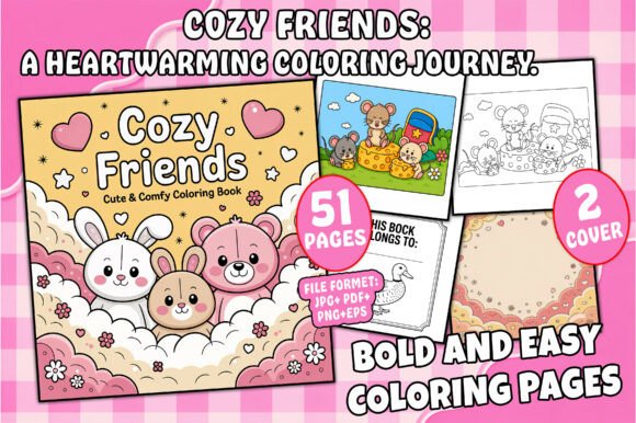 Cozy Friends a Heartwarming Coloring Book: A Creative Tool for Aspiring Authors and Artists