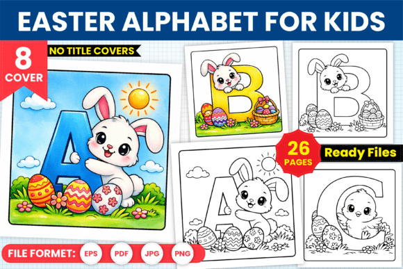 Easter Alphabet Coloring Pages for Kids