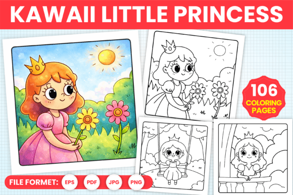 Kawaii Little Princess Coloring Pages