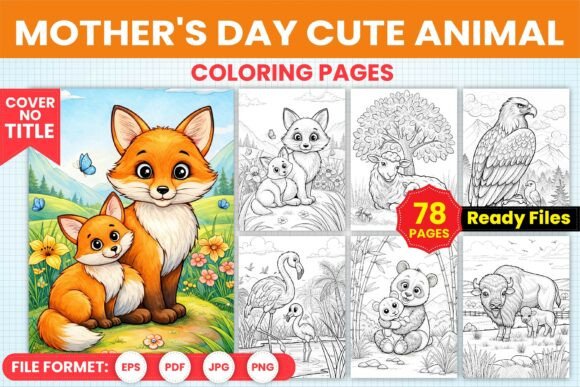 Mother's Day Cute Animal Coloring Pages