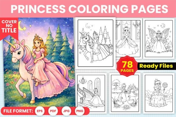 Princess Coloring Pages for Kids KDP
