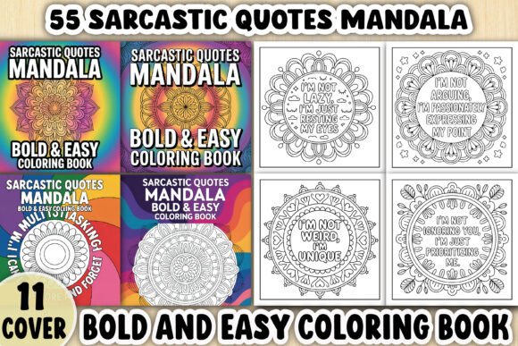 Sarcastic Quotes Mandala Coloring Pages: A Sassy Twist on Mindful Creativity