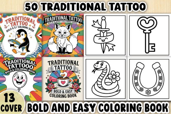 Traditional Tattoo Coloring Pages for Adults: A Timeless Art Form for Creativity and Relaxation