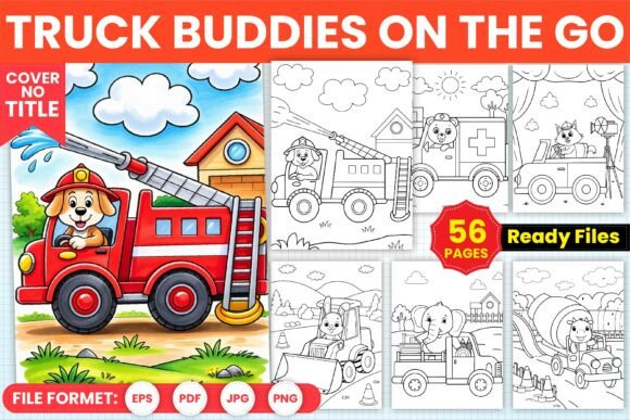 Truck Buddies on the Go Coloring Pages