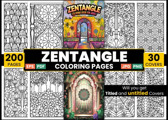 Zentangle Coloring Page for Adult Kids